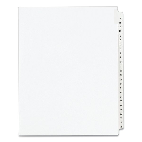 Avery Dennison Index Divider Side Tab A-Z, White, Pk26 01400